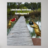 De gespleten Bowls van Lawn Australië gebeurt, Pos Poster (Voorkant)