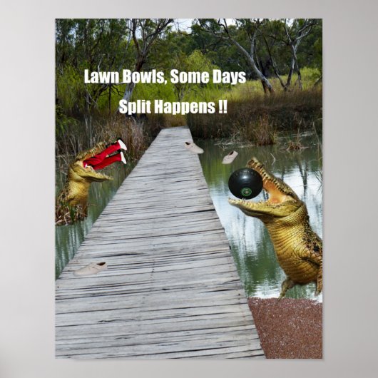 De gespleten Bowls van Lawn Australië gebeurt, Pos Poster (Voorkant)