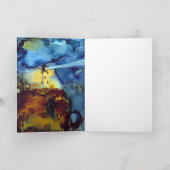 De gespleten Vuurtoren van de Rots bij Nacht Kaart (Binnen)