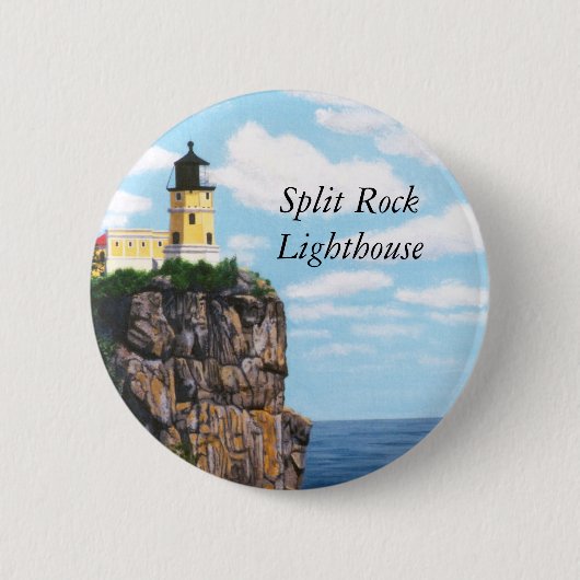 De gespleten Vuurtoren van de Rots Ronde Button 5,7 Cm (Voorkant)