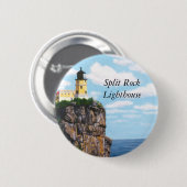 De gespleten Vuurtoren van de Rots Ronde Button 5,7 Cm (Voorkant /achterkant)
