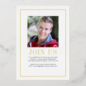 De gestapelde Folie van het Charm Afstuderen kondi Folie Uitnodiging (Achterkant)