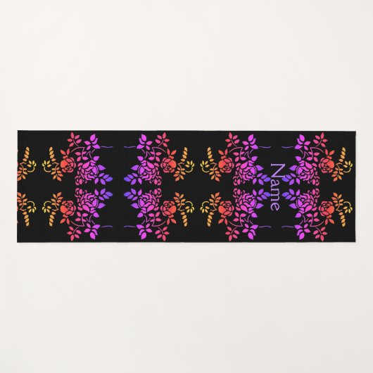 De gestenciled Abstracte Kleuren van het Roos van  Yogamat (Voorkant (horizontaal))