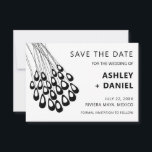 De gestileerde Peacock Veer Weddenschap sparen de  Save The Date<br><div class="desc">Modern. Minimaal. Dit collectie gebruikt gestileerde pekveren om een elegante blik op je speciale dag te creëer.</div>