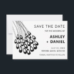 De gestileerde Peacock Veer Weddenschap sparen de  Save The Date<br><div class="desc">Modern. Minimaal. Dit collectie gebruikt gestileerde pekveren om een elegante blik op je speciale dag te creëer.</div>