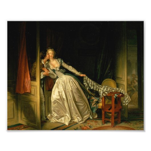 De gestolen kus Fragonard Foto Afdruk (Voorkant)