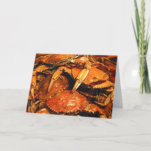 De gestoomde Harde Krabben van Maryland Kaart (Voorkant)