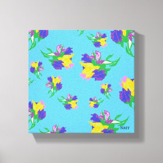 De gestoorde Druk van het Canvas: Tulpen in Bloom Canvas Afdruk (Voorkant)