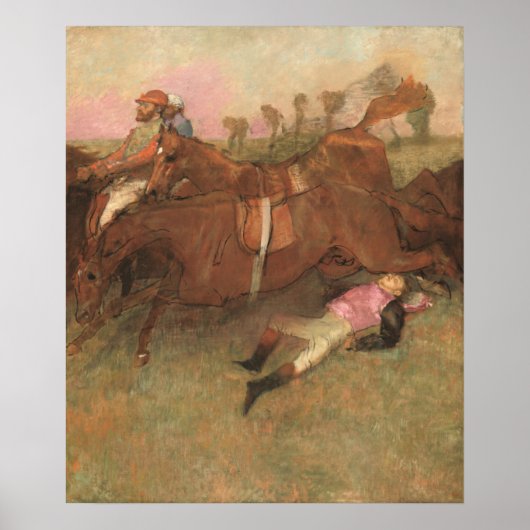 De gestorven Jockey - Edgar Degas Fine Art Poster (Voorkant)