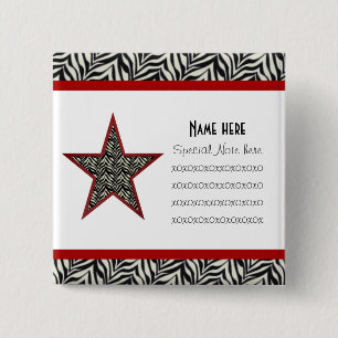 De gestreepte Button van het Collectie van de druk