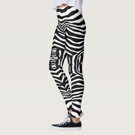 De gestreepte Dierlijke Leggings van de Legging (Links)