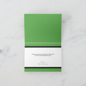 De gestreepte Groene Zuigfles van de Druk dankt u Bedankkaart (Binnen)