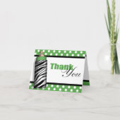 De gestreepte Groene Zuigfles van de Druk dankt u Bedankkaart (Voorkant)