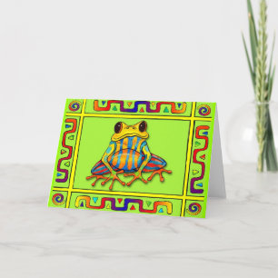 De gestreepte Kikker van de Boom Kaart