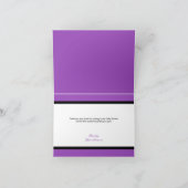 De gestreepte Paars van de Zuigfles van de Druk Bedankkaart (Binnen)