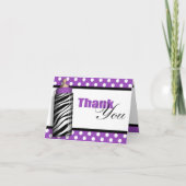 De gestreepte Paars van de Zuigfles van de Druk Bedankkaart (Voorkant)