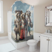 De gestreepte surfers Soiree Douchegordijn (In situ)