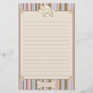 De gestreepte Zachte Met een laag bedekte Wheaten Briefpapier