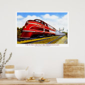 De gestroomlijnde raket van Peoria-Chicago Poster (Keuken)