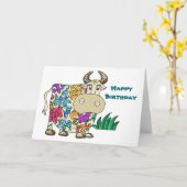 De getatoe?ërde Verjaardag van de Koe Kaart (Gele Bloem)