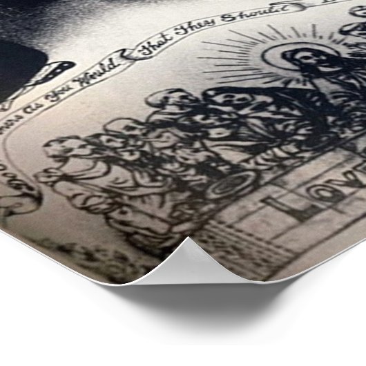 De getatoeëerde flap - hou van elkaar poster (Hoek)