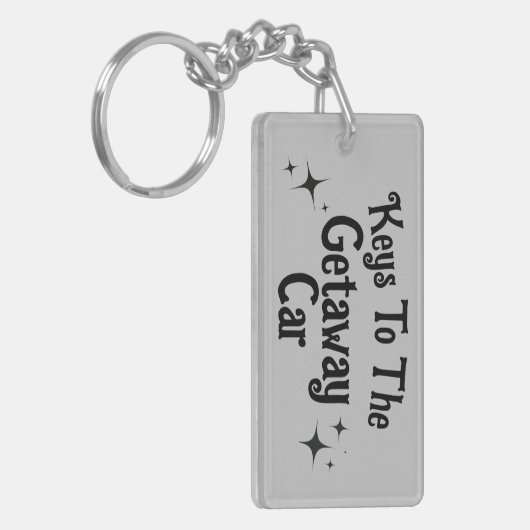 De Getaway Car gepersonaliseerde sleutelhanger (Voorkant Links)