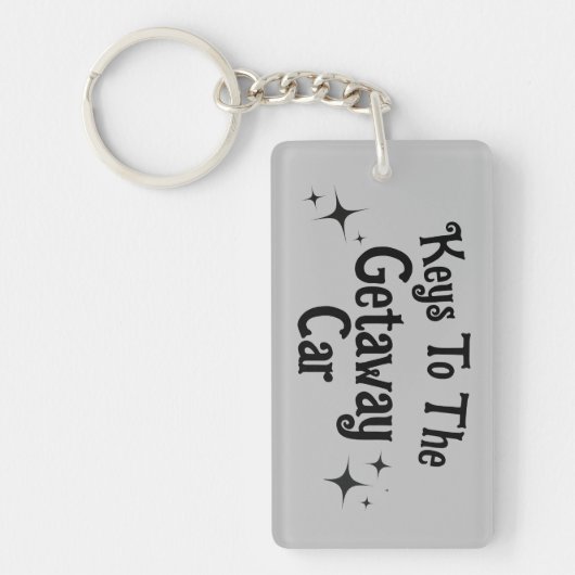 De Getaway Car gepersonaliseerde sleutelhanger (Voorkant)