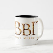 De getextureerde Hobbit Logo Tweekleurige Koffiemok (Voorkant rechts)