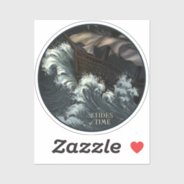 De getijden van de tijd in een Storm Sticker