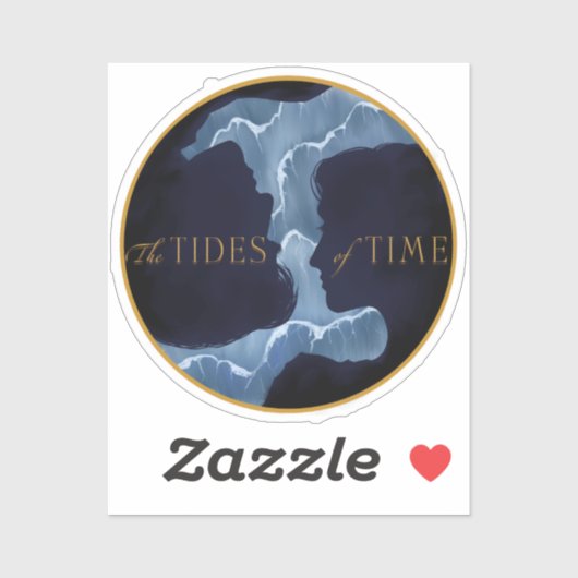 De getijden van de tijd silhouetten door de tijd sticker (Vel)