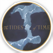 De getijden van de tijd silhouetten door de tijd sticker (Voorkant)