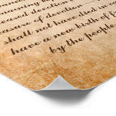 De Gettysburg Toespraak van Abraham Lincoln Poster (Hoek)