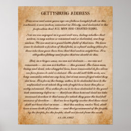 De Gettysburg Toespraak van Abraham Lincoln Poster