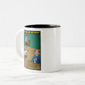 "De getuige in de kaart spelen" Tweekleurige Koffiemok (Voorkant links)