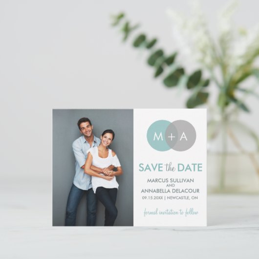 De getwijnde Circles Modern sparen het Briefkaart  (Staand voorkant)