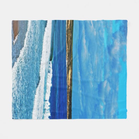 de geur van de oceaan, fleece deken (Voorkant (Horizontaal))