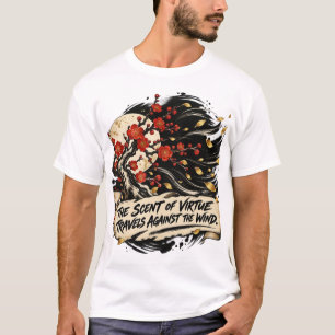 De geur van deugd gaat tegen de wind in t-shirt