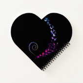 De geur van rozen Hartvormig Notitieboek (Achterkant)