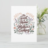 De geur van thuis is moeders koken kaart (Staand voorkant)
