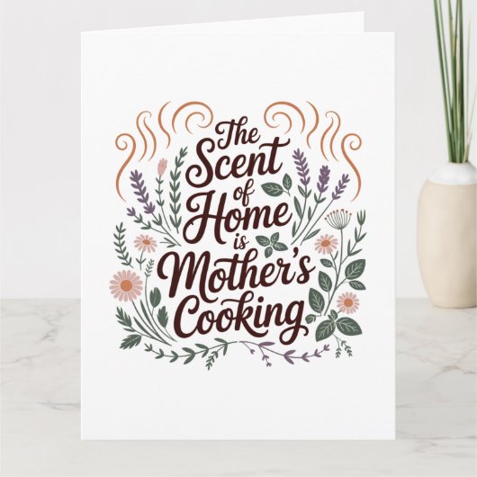 De Geur Van Thuis Is Moeders Koken Kaart (Voorkant)