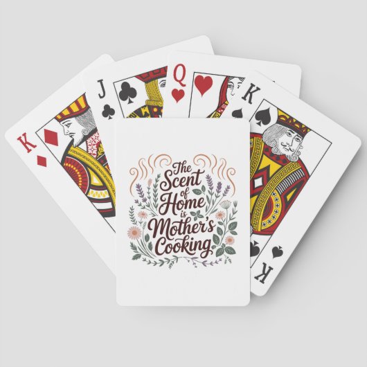 De geur van thuis is moeders koken pokerkaarten (Achterkant)