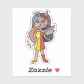 De gevaarlijke engel sticker (Vel)