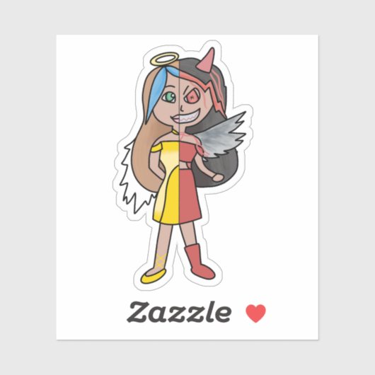 De gevaarlijke engel sticker (Vel)