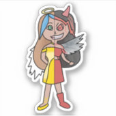 De gevaarlijke engel sticker (Voorkant)