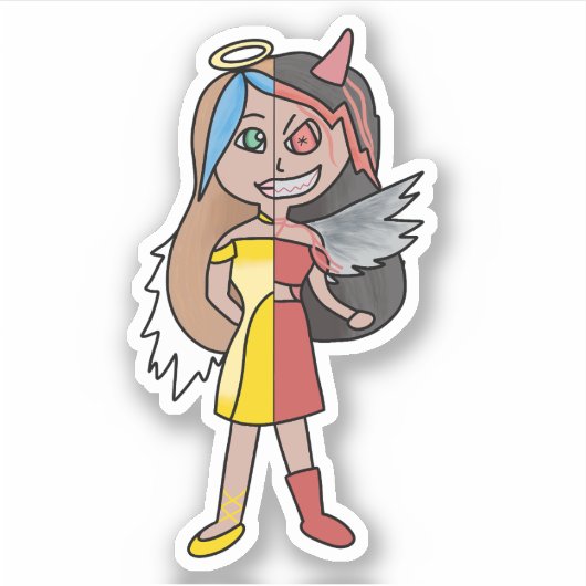 De gevaarlijke engel sticker (Voorkant)