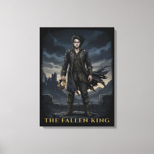De Gevallen Koning Gothic Donkere Fantasy Design Canvas Afdruk