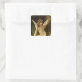 De gevangene (Le Captif) van Bouguereau Vierkante Sticker (Tas)