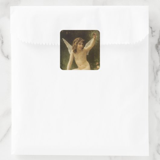 De gevangene (Le Captif) van Bouguereau Vierkante Sticker (Tas)