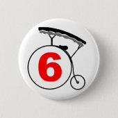 "De gevangene" nummer 6 Button (Voorkant)