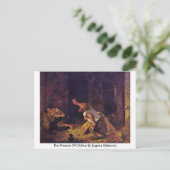 De gevangene van Chillon door Eugene Delacroix Briefkaart (Staand voorkant)